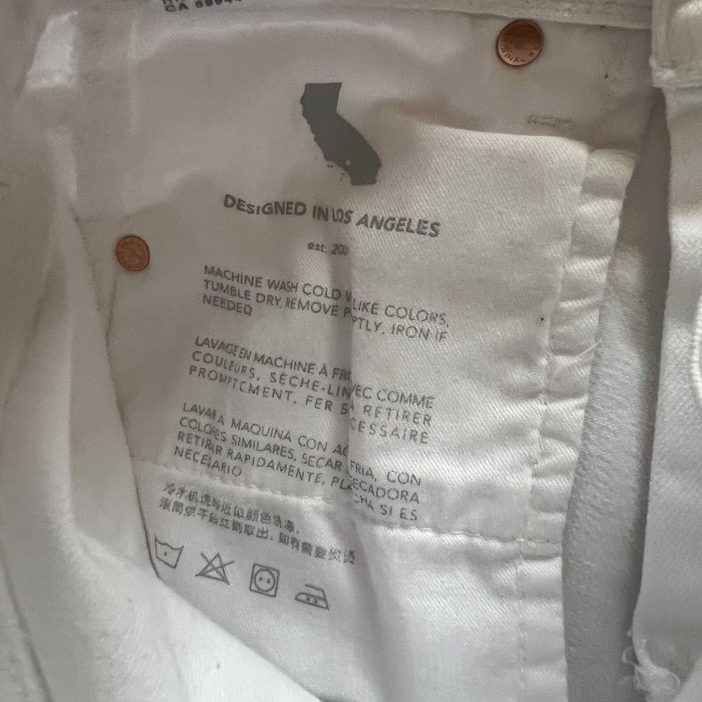 AG Adriano Goldschmied High Rise Boot Cut Jeans Sz 25 White Alexxis Vintage Fit - Picture 9 of 12